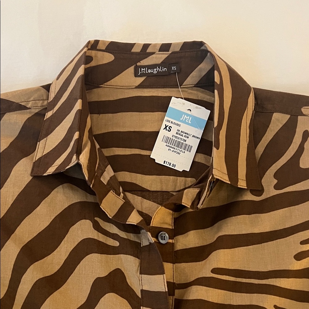 J.McLaughlin Lois Button Down Bengal Print